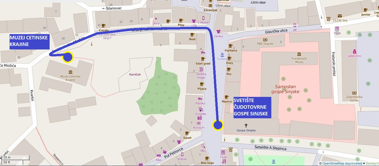 muzej cetinske krajine mapa